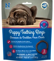 2022 puppy teething rings grain free blueberry bbq 3pk