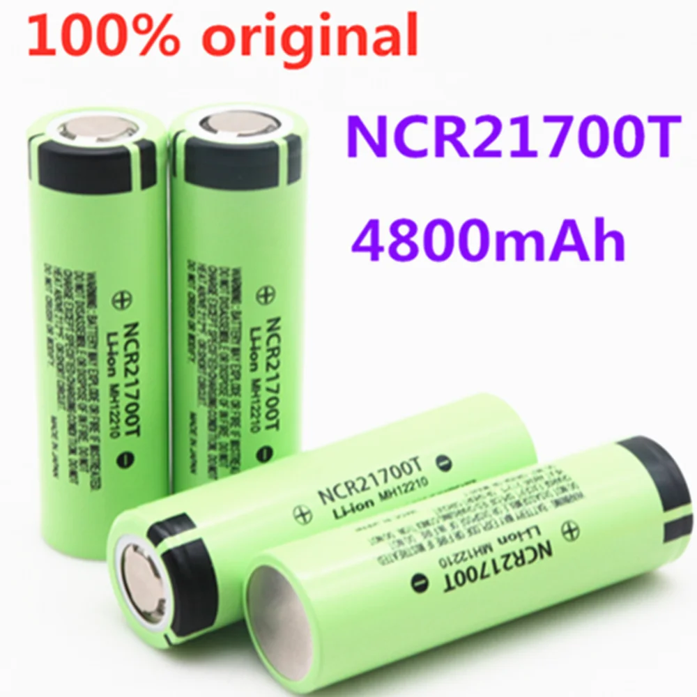 

21700 NCR21700T Lithium Rechargeable Battery 4800mAh 3.7 V 40A High-discharge Battery High-drain Li-ion Battery