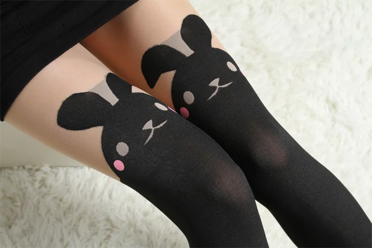 Сексуальные женские колготки сетчатые обтягивающие нейлоновые чулки с принтом