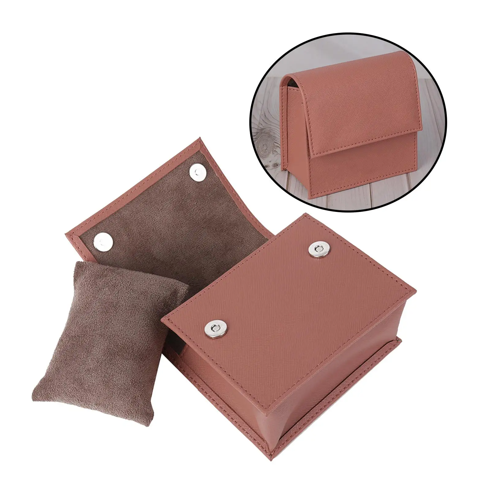 

Jewelry Storage Bag PU Leather Sturdy Classic Gift Square Elegant Watch Box Holder Watch Case for Bracelet Ladies Men Women