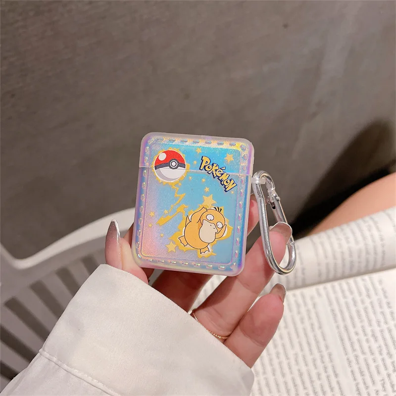 

Anime Poke Duck Blue Laser Case for Apple AirPods 1 2 3 Pro Cases Cover IPhone Bluetooth Earbuds Earphone Air Pod Pods Case