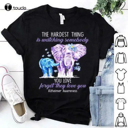 

Elephants Alzheimer Awareness Unisex T Shirt Adult Gift Funny Shirt T Shirts For Women Custom Aldult Teen Unisex Xs-5Xl Gift