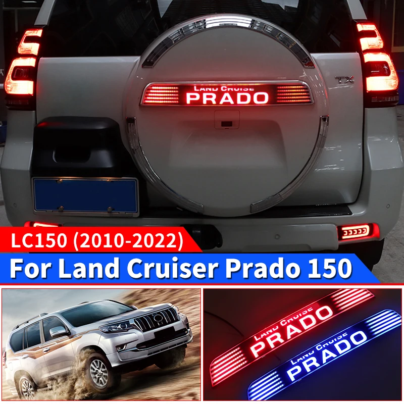 

For Toyota Land Cruiser Prado 150 Lc150 2010-2022 Upgraded Exterior Accessories, Decorative Spare Tire Cover Dynamic LED Light