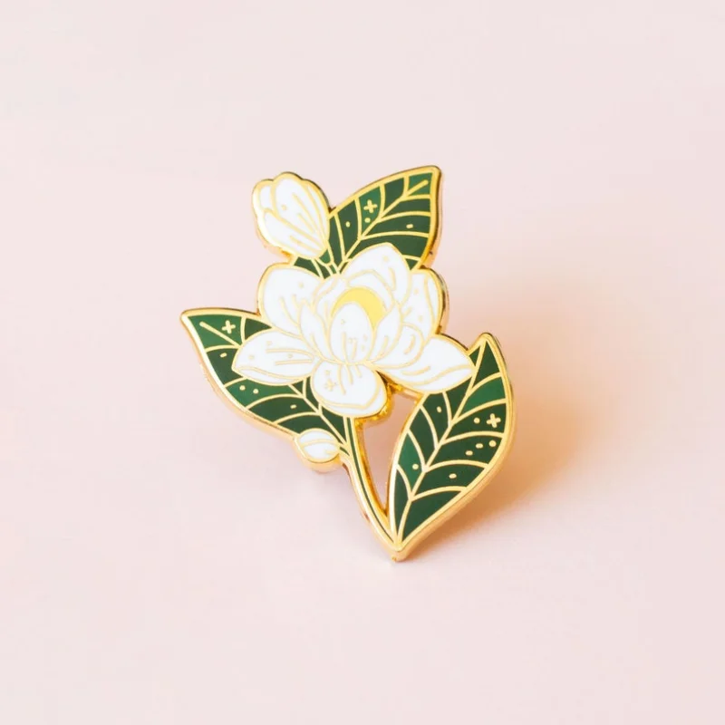 

Southern Magnolia Enamel Pin | Houseplant Floral