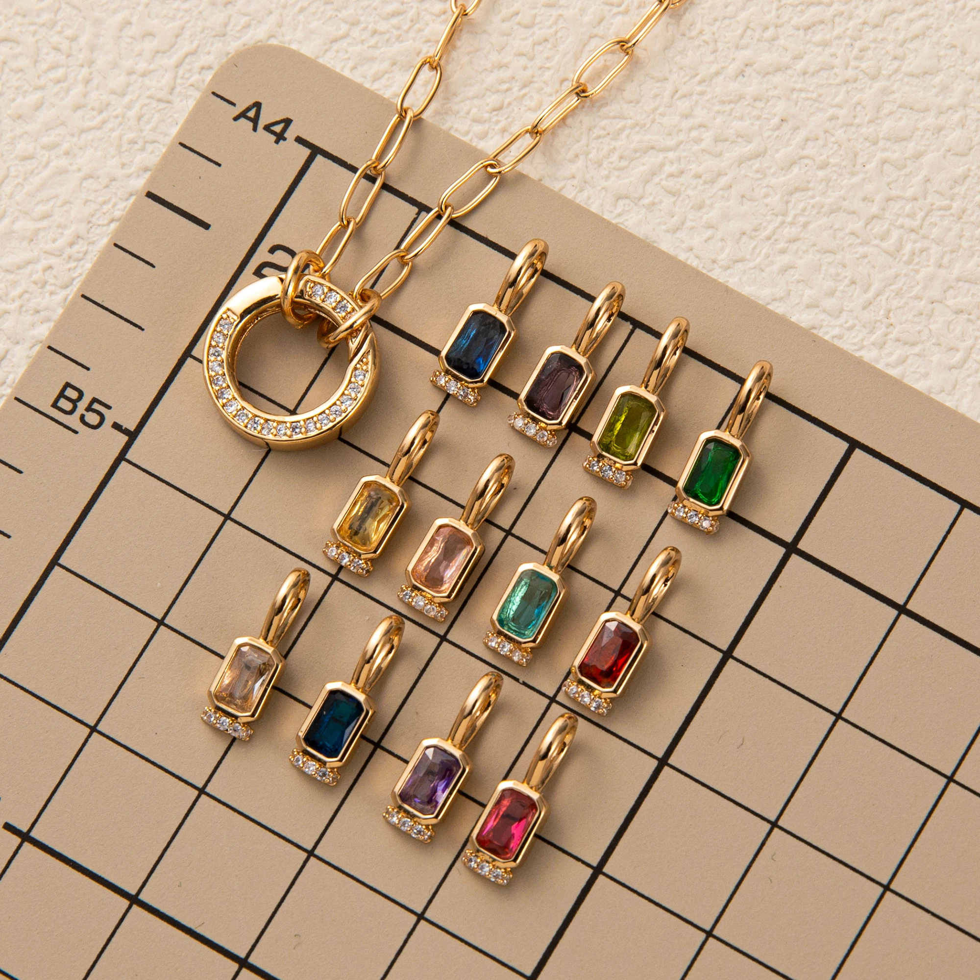 Подвеска из титановой стали с камнем рождения в декабре камень регулируемой