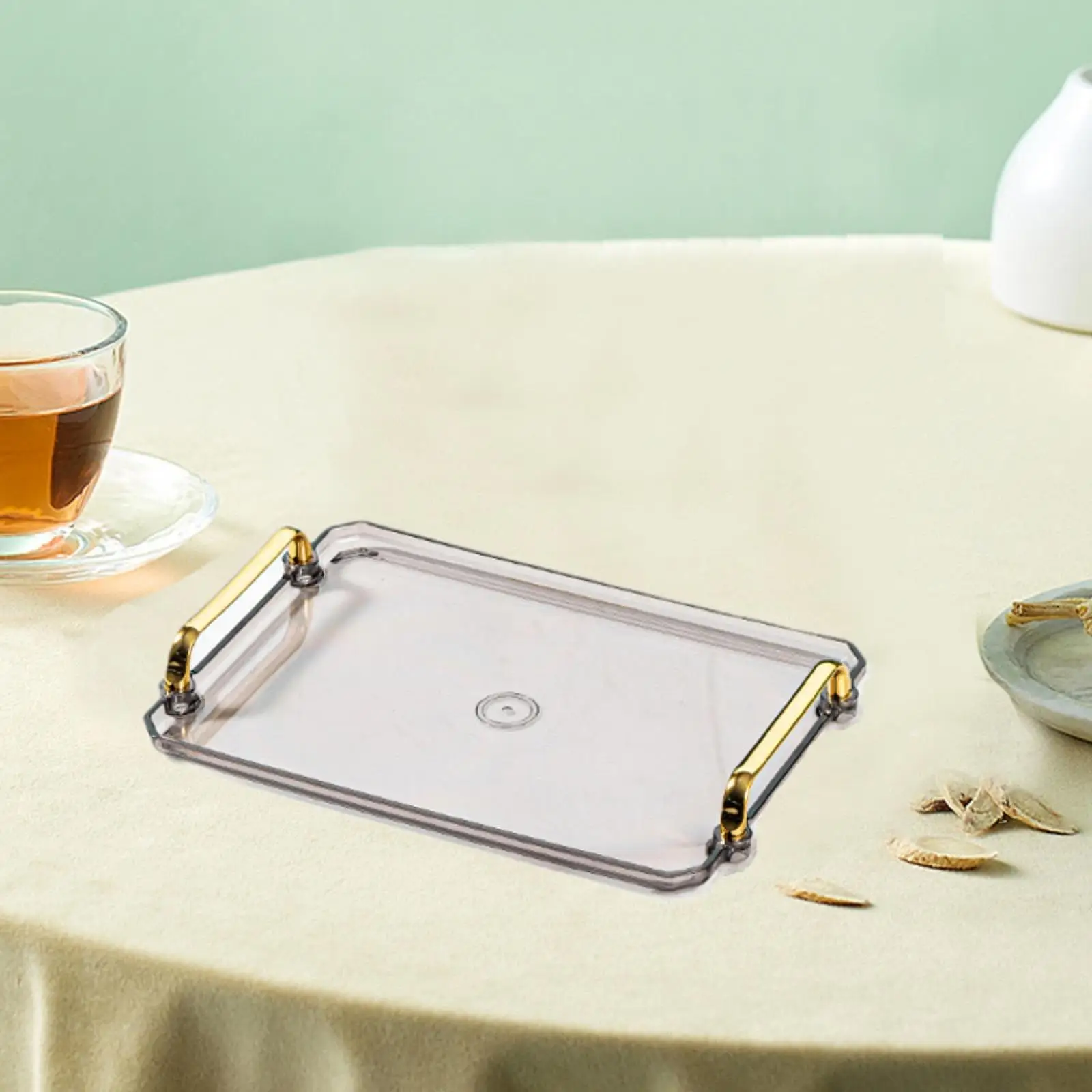 Прямоугольный сервировочный поднос с ручкой косметическое блюдо для ювелирных
