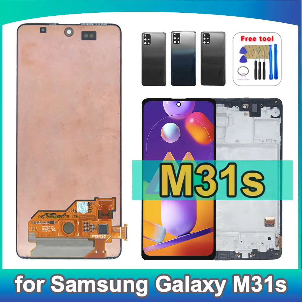 Фото ЖК-дисплей для Samsung Galaxy M31s M317F, сенсорный экран в сборе, замена дигитайзера для Samsung M31s M317F, ЖК-дисплей с рамкой №1