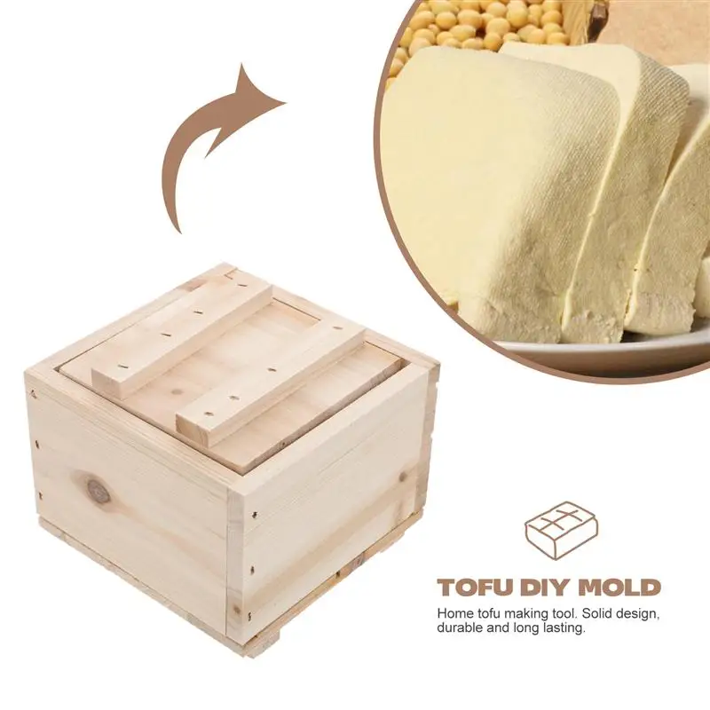 1 шт. пресс-форма для изготовления тофу из дерева |