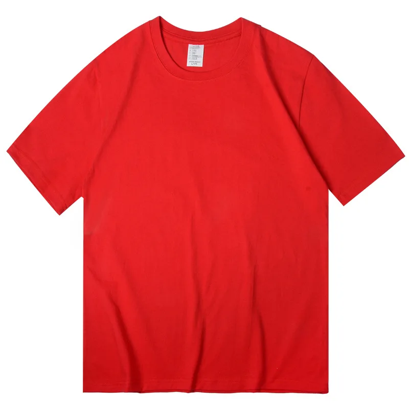 

hot sell advertising custom logo cultural Solid color single color Korean style pop cotton sports short sleeve round neck TN165