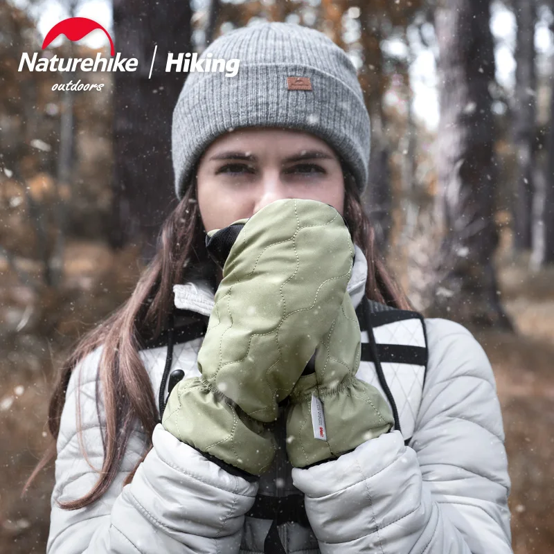

Перчатки Naturehike Gl14 из хлопка с рисунком тыквы Мужские Женские зимние ветрозащитные водонепроницаемые утепленные пуховики перчатки NH21FS083