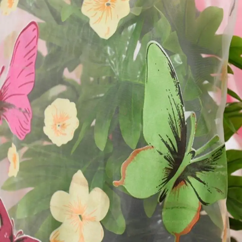 1 шт. романтичная прозрачная занавеска с принтом бабочек окно балкон тюль декор