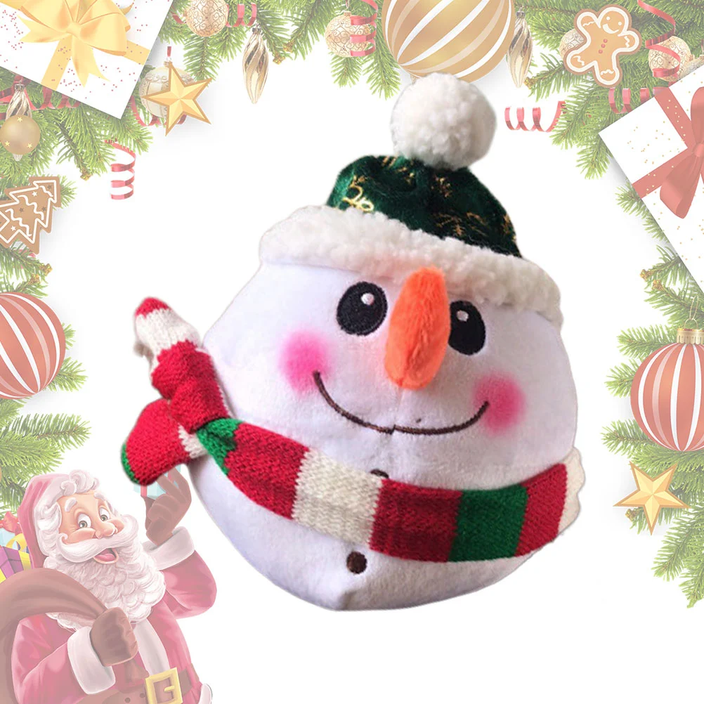 

Giggle Electric Bouncing Giggle Interactive Squeaky Shaking Vibrating USB Charging Singing Recording Plush Snowman