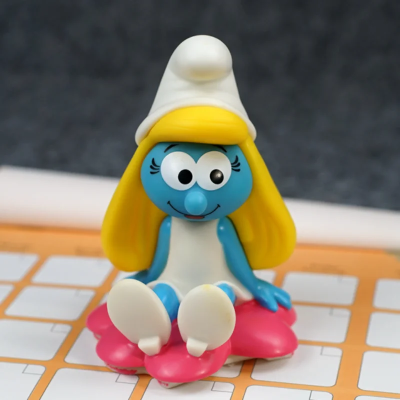 

Blue Little Elf Anime Figure Kawaii Smurfing Action Figure Cute Dolls Assembly Model Kids Toys Sister Ornaments Boy Girl Gift