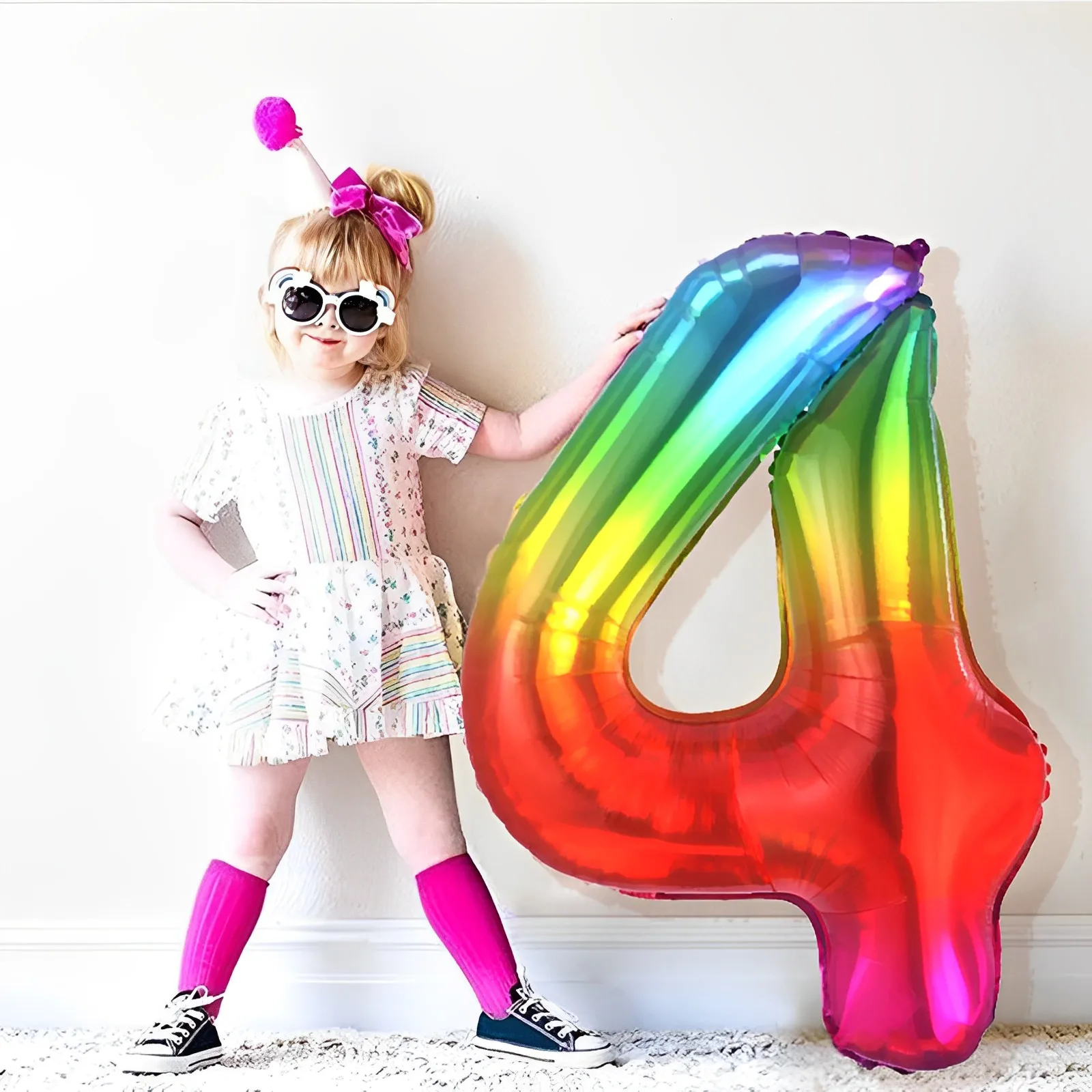 

Giant 40inch Rainbow Number Foil Balloons Large Digit Helium Balloons Wedding Decorations Birthday Party Supplies Baby Shower