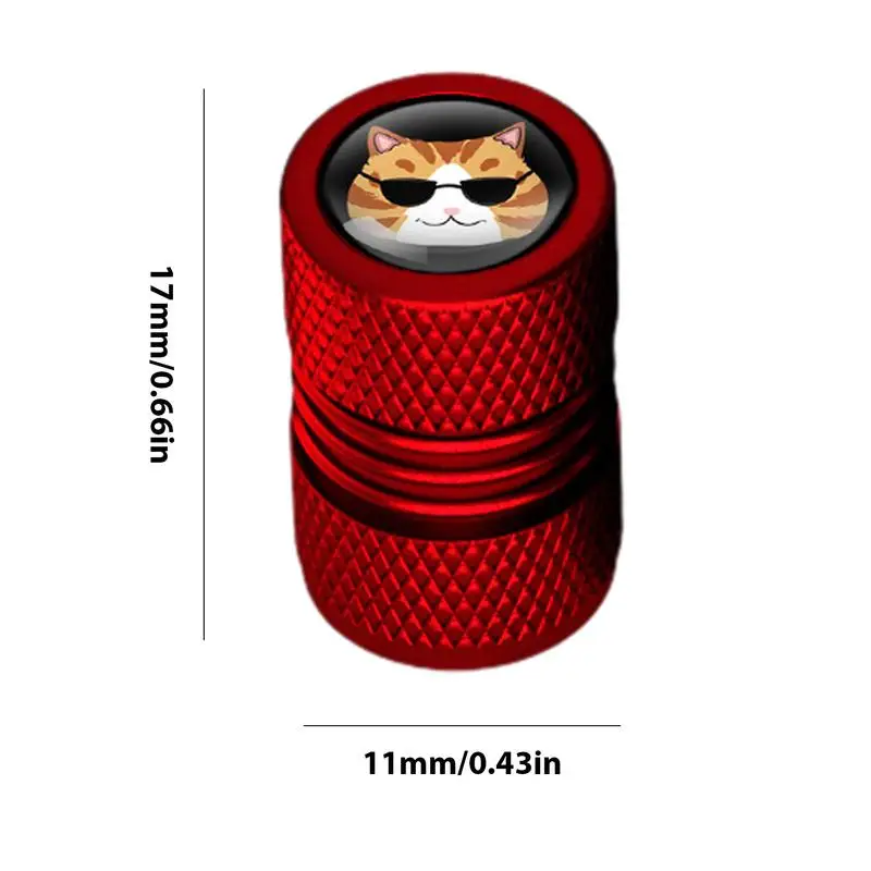 Милые колпачки воздушного клапана для автомобильных шин 4 шт. кошек воздушных