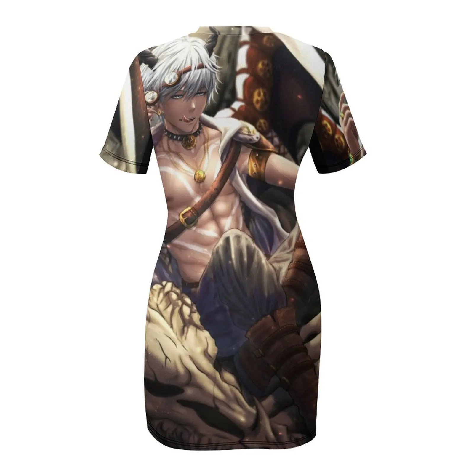 Платье Mammon obey me с короткими рукавами свободное летнее платье женская одежда