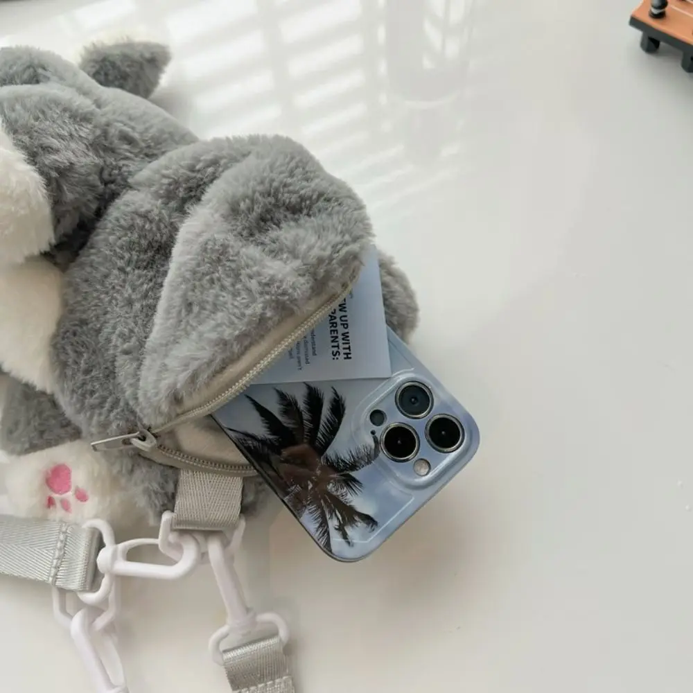 Плюшевая сумка через плечо для щенков Детский рюкзак двойного назначения в виде