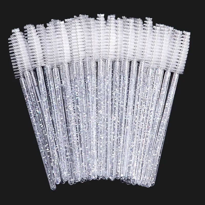 Crystal Eyelashes Brush Comb 25/50Pcs Eye Lashes Extension Mascara Wands Makeup Professional Makeup Beauty Tool