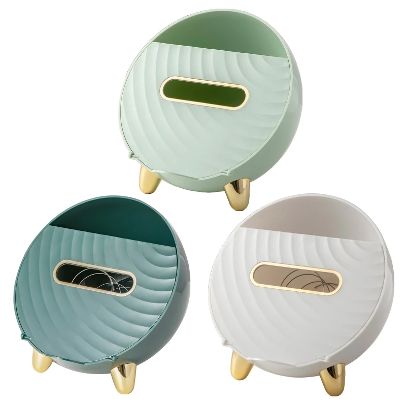 

Creative Art Desktop Tissue Box Divided Napkin Holder Dispenser Box Multi-use Phone Holder for Classroom Vanity Bedroom