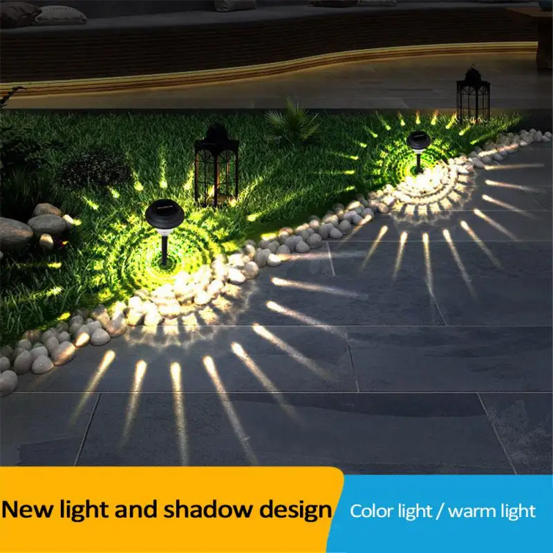 

Solar Lamps Outdoor Led Lawn Lamp Waterproof RGB Warm Double Light Source Yard Villa Balcony Garden Decoration Lights 2023