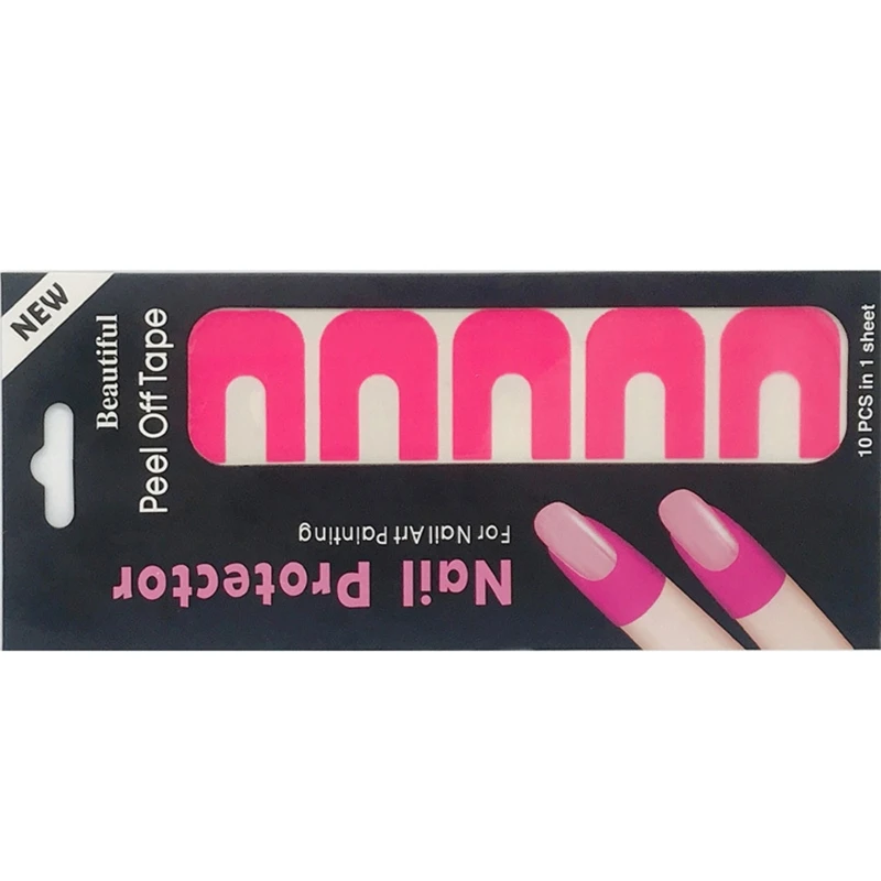 

1Sheet Peel Off Nail Tape Finger Protector Sticker U-shape Finger Cover Stickers