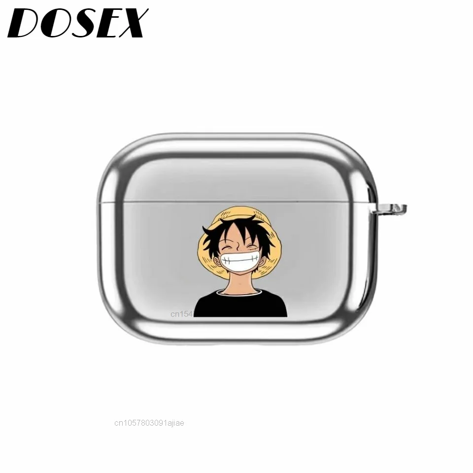 

Silver Electroplated One Piece Luffy Airpods Protective Cover 1 2 Generation Bluetooth Headset Case Pro 3 Creative Fashion Cool