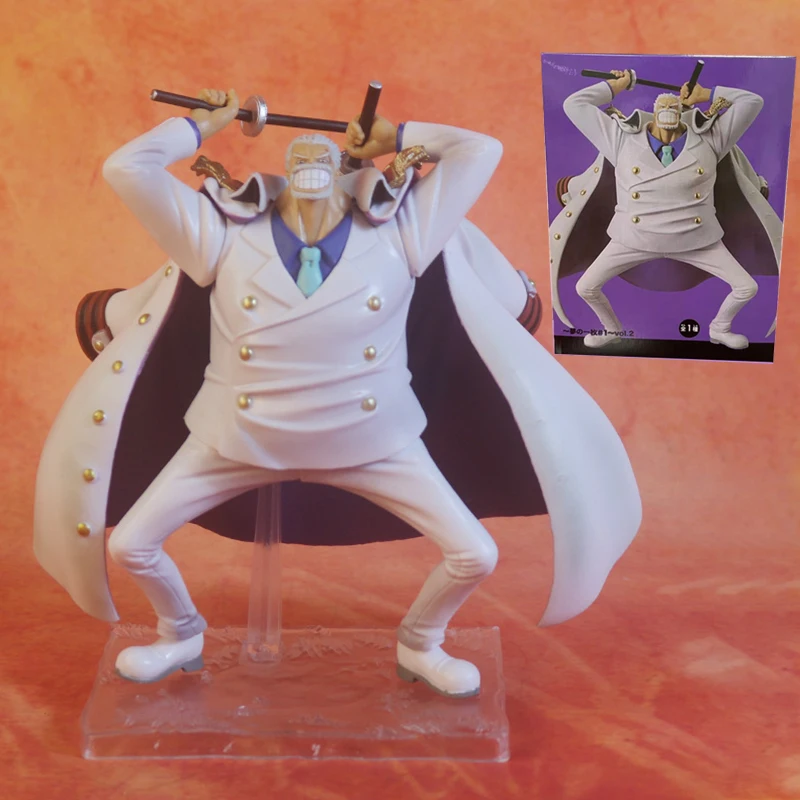 

19 см анимационная цельная Обезьяна D Garp фигурка игрушка пиратский король флотский лейтенант Луффи дедушка модель подарочная коробка украше...