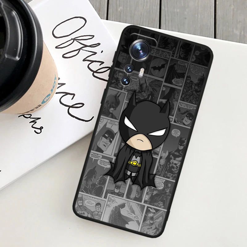 Супермен для Xiaomi Mi 14 13 12T 12S 12X 12 11i 11X 11T 11 Ultra Lite Pro мягкий силиконовый черный чехол