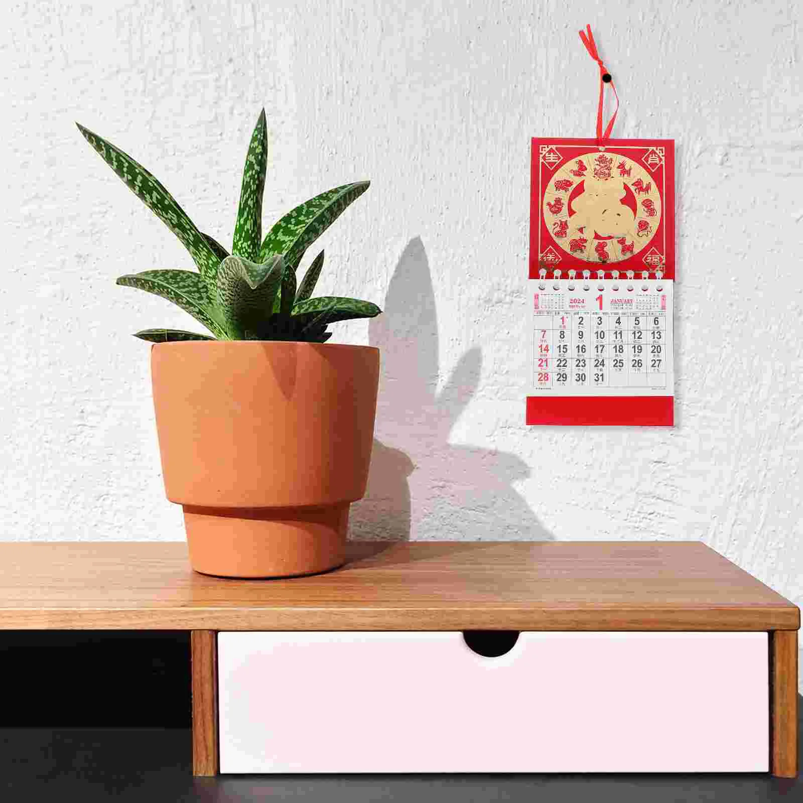 

Clear Printed Daily Calendar Home Accessory Household Hanging Traditional Delicate