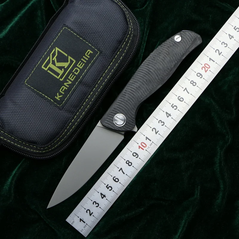 Складной нож Kanedeiia Flipper F3 карманный резец из титанового углеродного волокна с