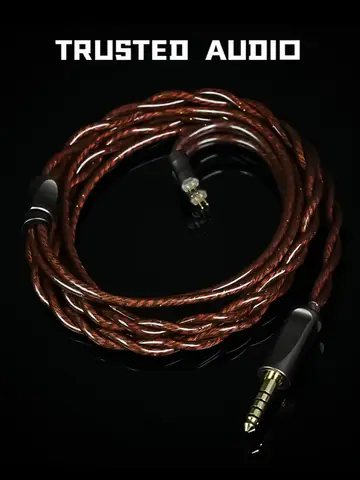 Trusted Audio кабель для наушников 1,23 м коричнево-черный MMCX/0,78 мм