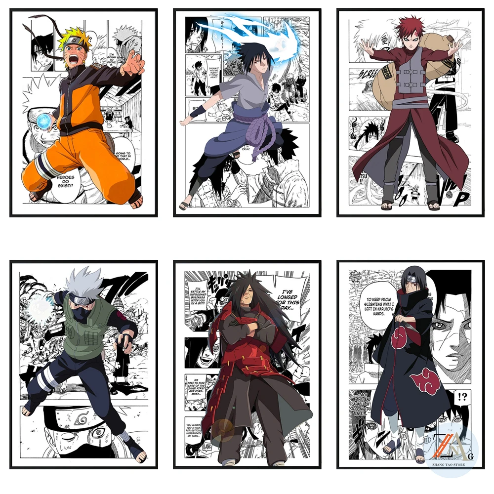 Картина на холсте с рисунком из искусственного аниме Наруто Итати |