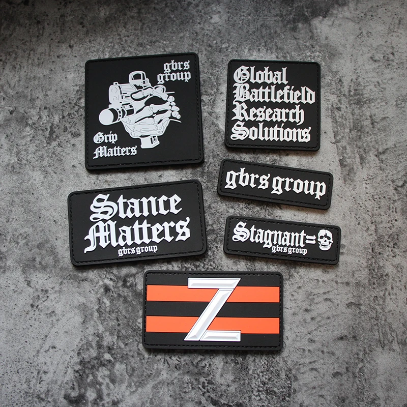 GBRS ПВХ волшебный значок стереоскопическая резиновая светящаяся нарукавная