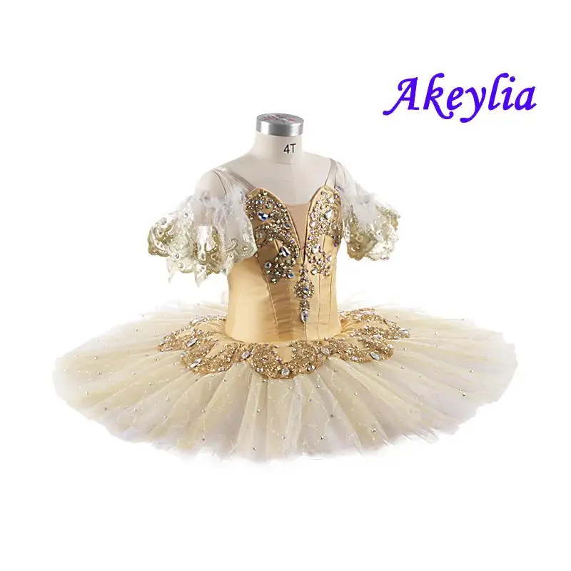 Профессиональная желтая балетная пачка без эластичности для девушек