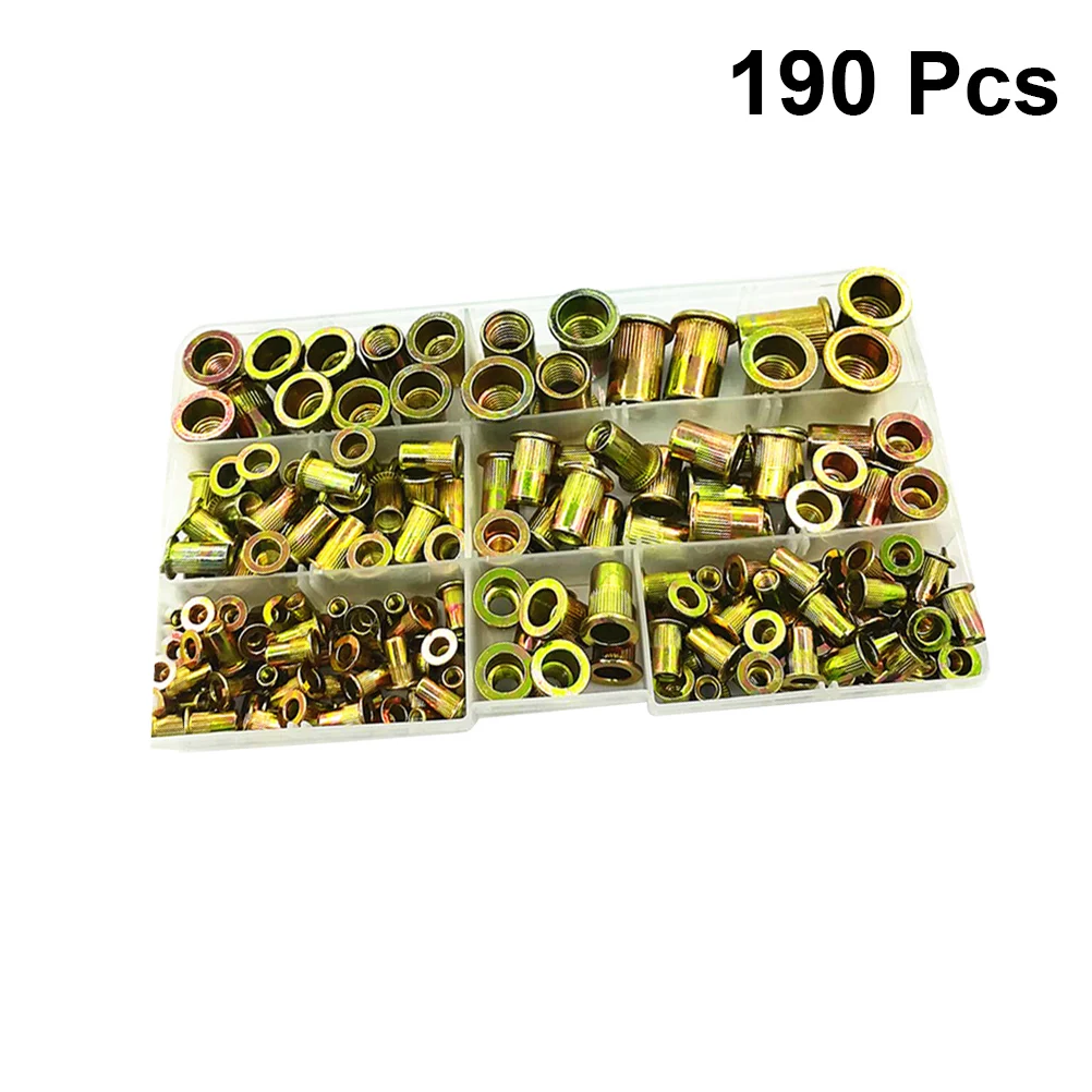 

Nut Rivet Insert Flat Nuts Threaded Kit Steel Tool Metal Screws Thread Rivets Carbon Set Plate Nutserts Flange Rivnut Assorted