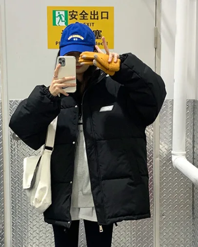 Klein Blue Cotton Clothes Female 2022 Winter Oversize Female Tide Senior Sense of Top 2022 Women's Clothing