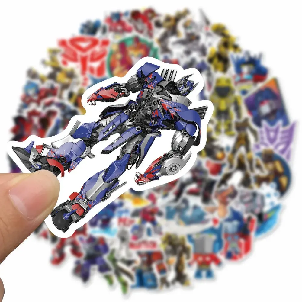 Наклейки-трансформеры для ноутбука Optimus Prime Megatron Soundwave Shockwave Bumblebee 50 шт