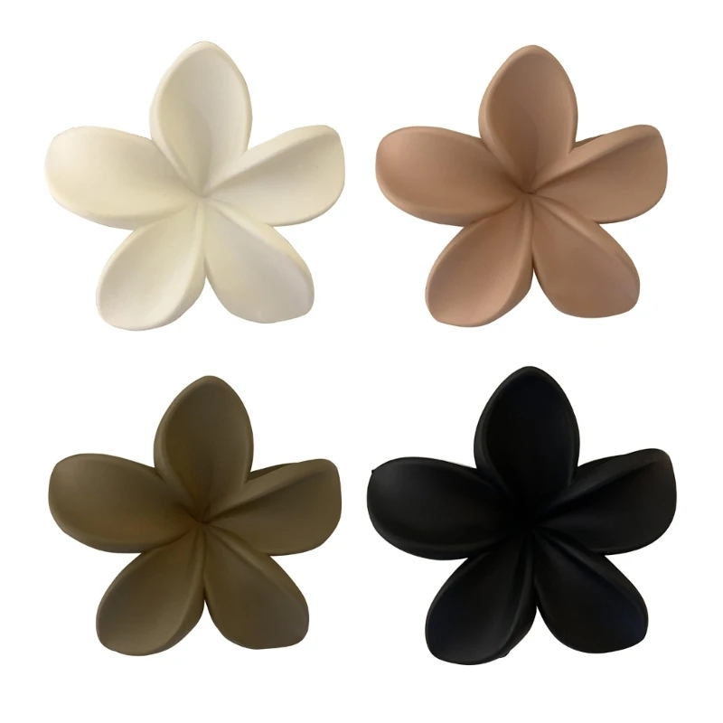 

Sweet Girls High Ponytail Hair Claw Lovely Female Matte Flower Shape Hair Claw Casual Banquet Hair Clip for Girls