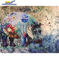 photocustom frame diamond embroidery pig 5d diy diamond painting animals cross stitch mosaic home decor gift