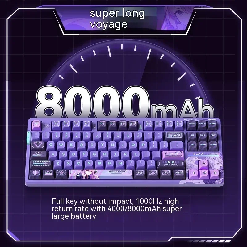 Механическая клавиатура VGN V87pro игровая с тремя режимами RGB Hot Swap PBT прокладкой