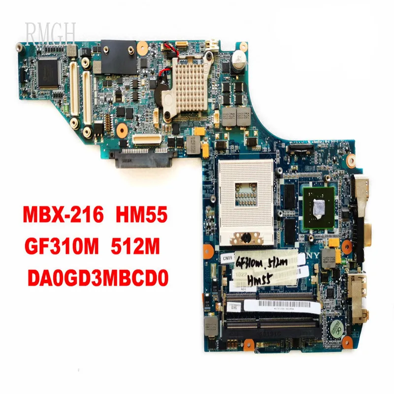 

DA0GD3MBCD0 Original for SONY MBX-216 laptop motherboard MBX-216 HM55 GF310M 512M tested good free shipping