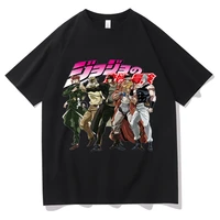 anime jojo bizarre adventure print tshirt men funny graphic t shirts oversized tees unisex cartoon manga t shirt short sleeve