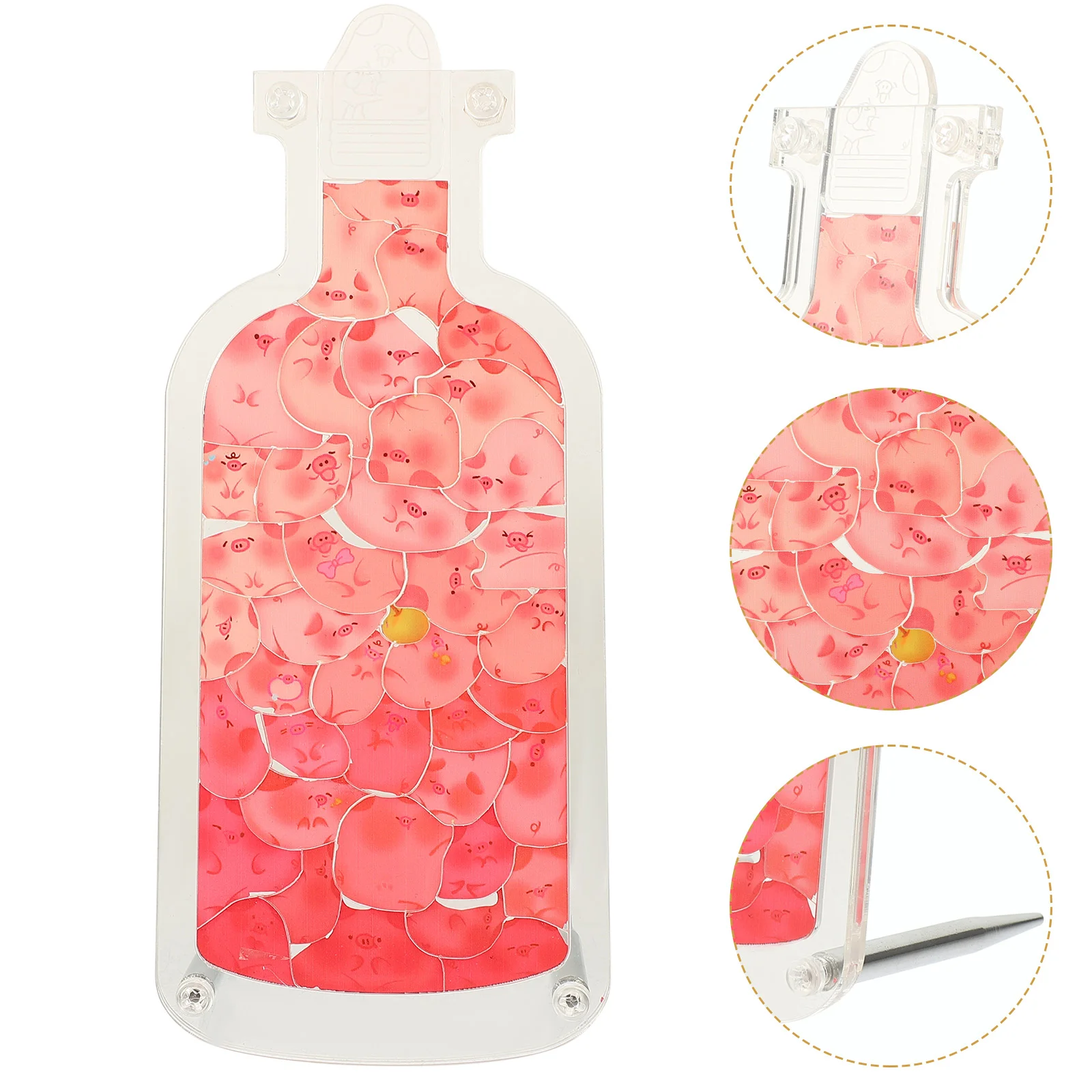 

Transparent Puzzle Craft Decor Cartoon Drift Bottle Model Desktop Ornament Decors Home Decoration