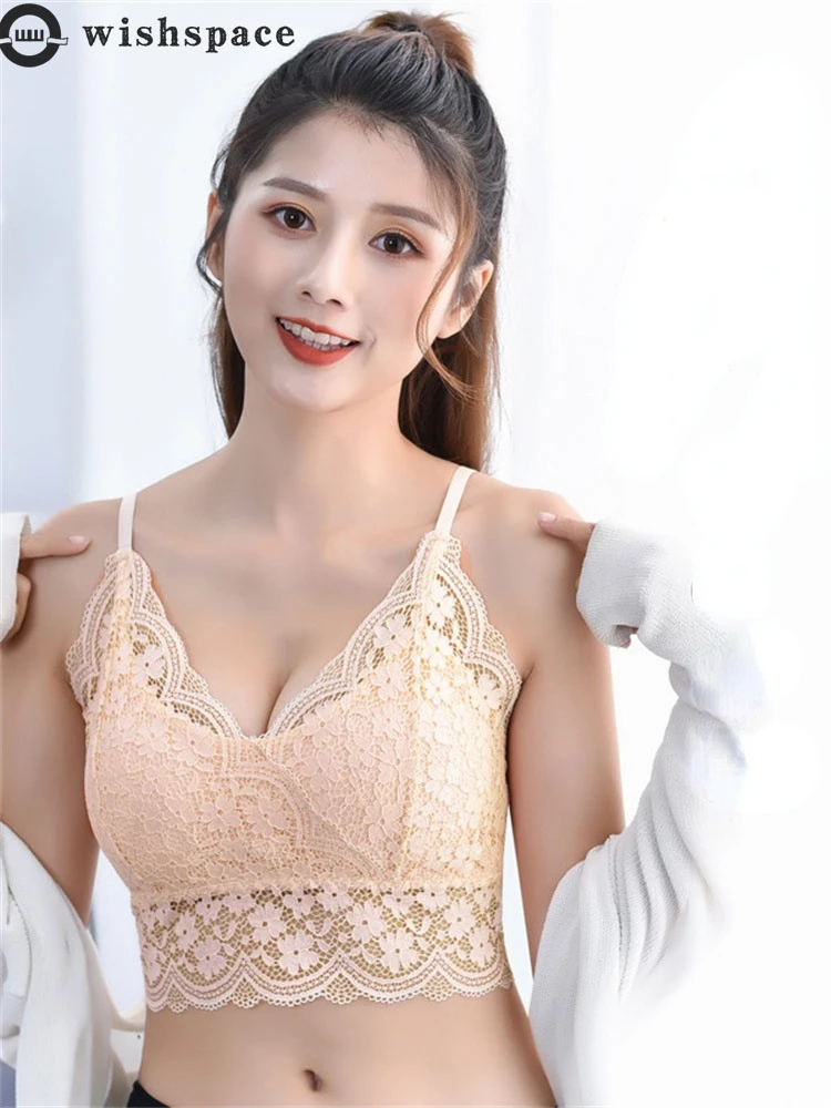 

The New 2022 Beauty Back Lace Bra No Rims Student Movement of the Type That Wipe a Bosom Vests Women Exposed Vest