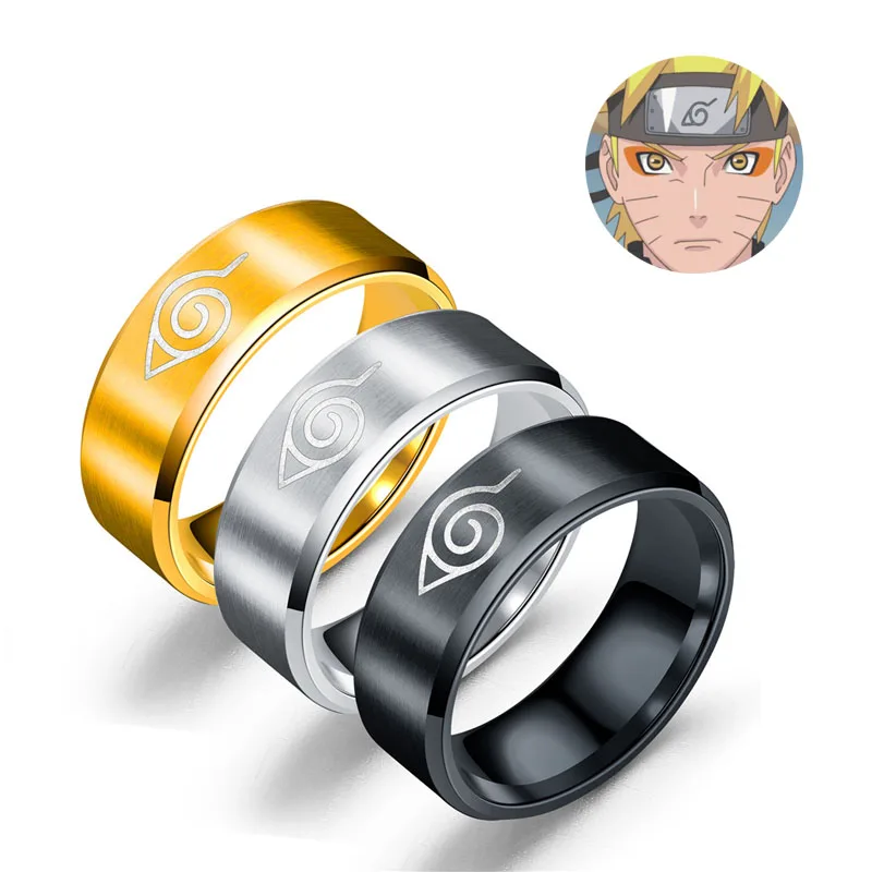 

Japanese Korean Anime Same Ring Titanium Steel Jewelry Ring Accessories Men Ring Stainless Steel Creative Simple Style Jewelry