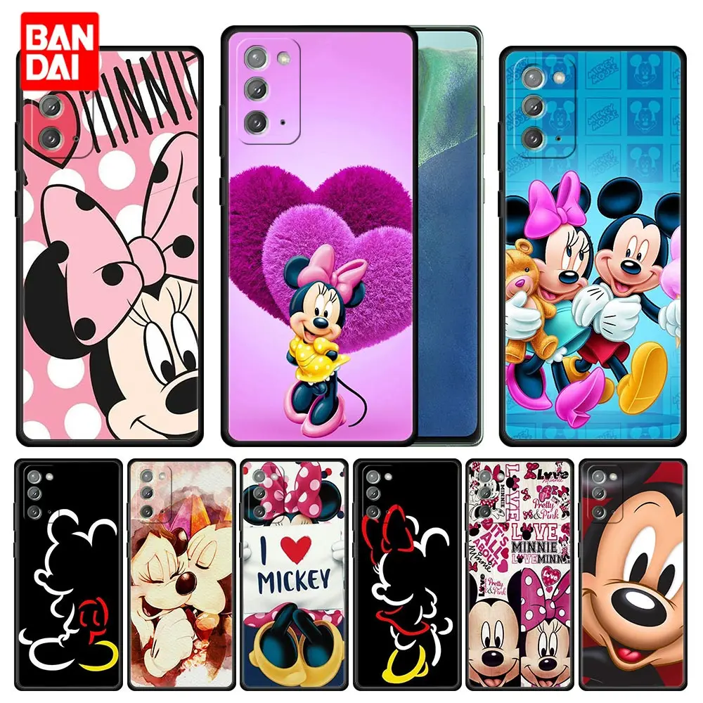 

Kissing Lovers Mickey Minnie Mouse Case for Samsung Galaxy Note 20 10 9 8 S21 S20 FE Plus Ultra Lite 4G 5G Capinha Style Black
