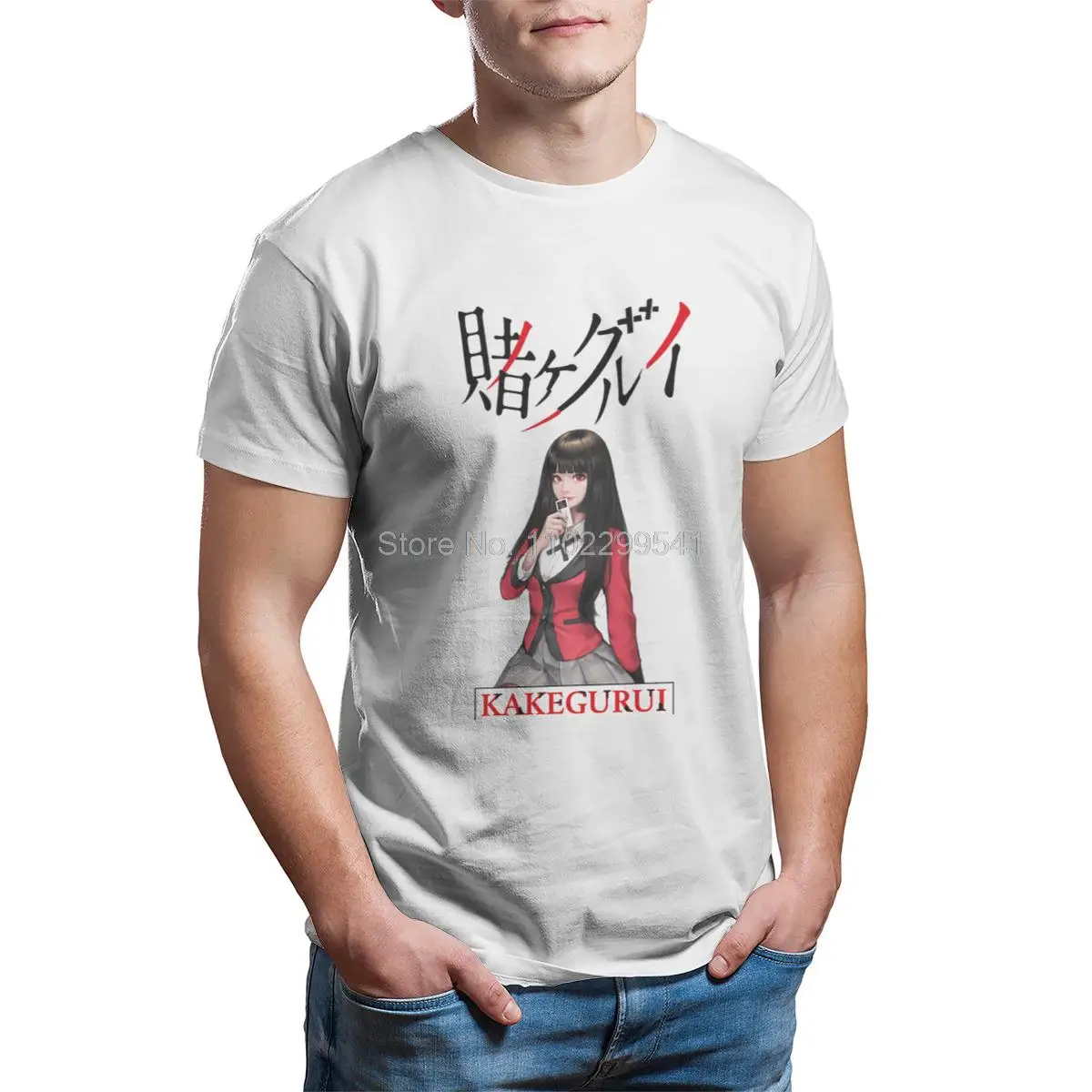

Men's T-shirt Kakegurui 100% Cotton Fashion Unisex Tshirts Men Cotton Tshirt Hip Hop Tees Tops Harajuku Streetwear