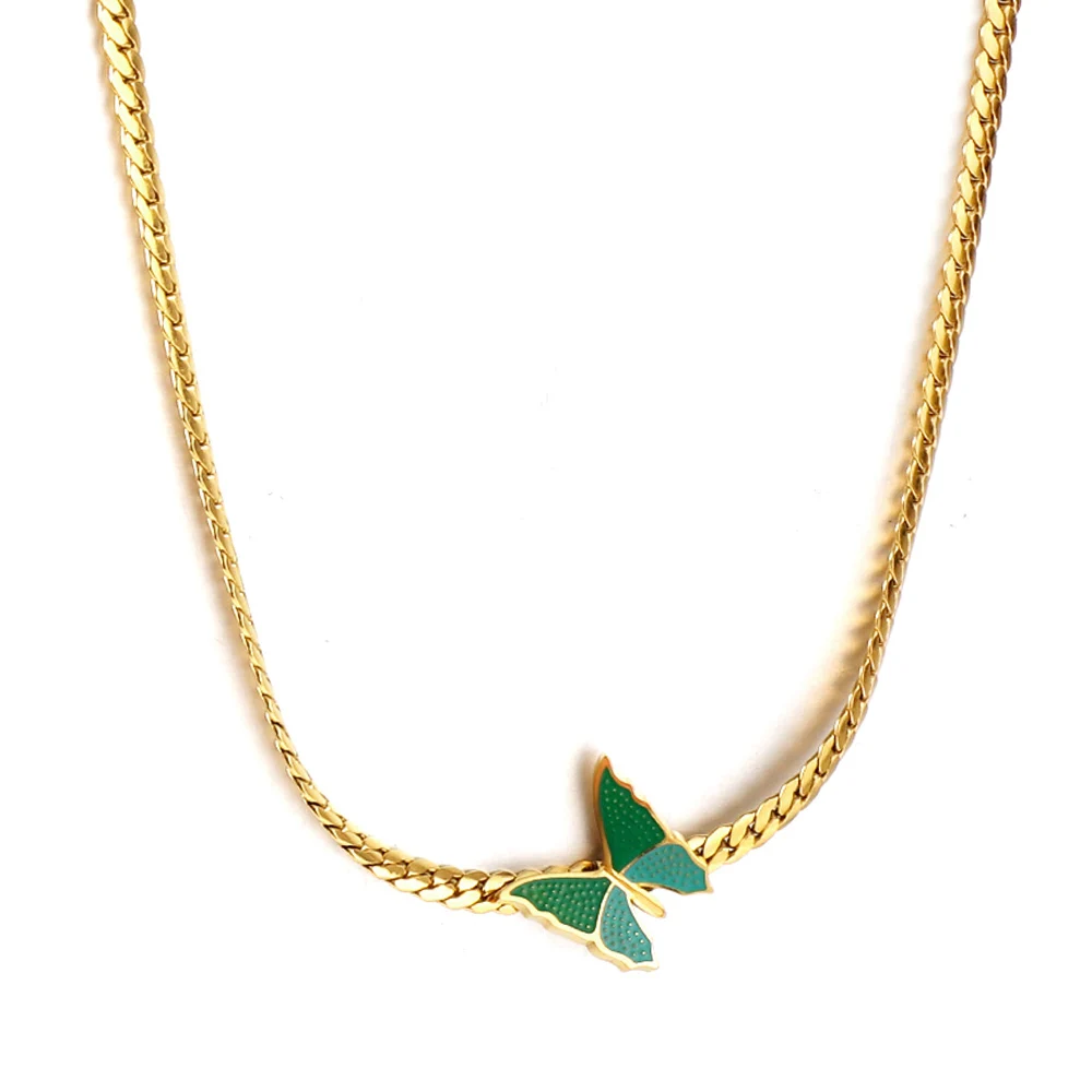 

Minimalist Exquisite Butterfly shaped pendant Stainless Steel Gold Color For Women Girls Fashion Neck jewellery Party Gifts