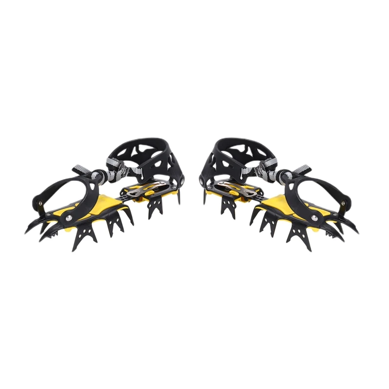 

18 Teeth Crampons Traction Cleats Spikes Snow Grips,Anti-Slip Stainless Steel Crampons For Mountaineering & Ice Climbing