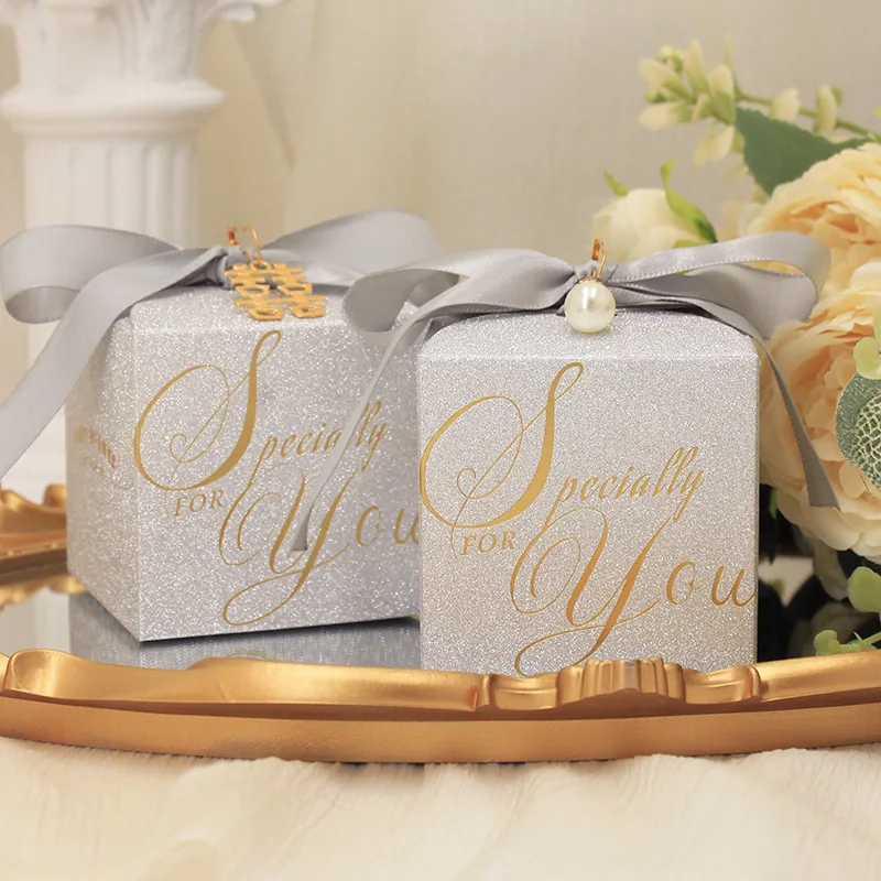 Upscale Wedding Favors Gift Packaging Box Candy Boxes For Christening Birthday Event Party Supplies Wrap Holders With Ribbon